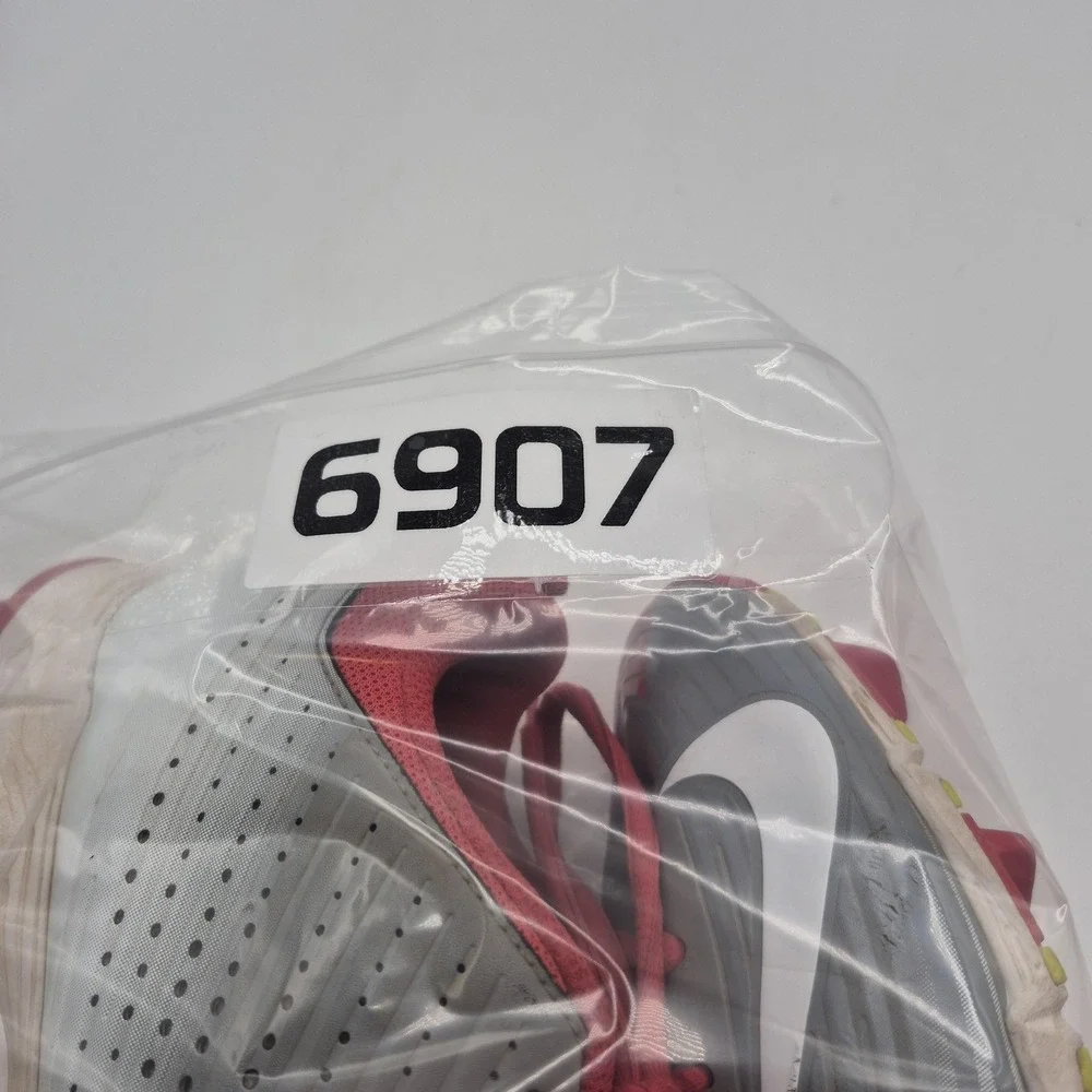Nike‎ Vapor Shoes Mens Size 8 Red Gray White Football Cleats Fastflex 684699-016